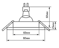 Светильник встраиваемый GU5.3 MR16 DL10 белый 