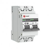 Автоматический выключатель 2P 32А (C) 4,5kA ВА 47-63 EKF PROxima сн/пр