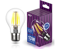 Лампа светодиодная filament груша А60, 13Вт, Е27, 4000К, DEKO Premium 32480 5