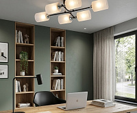 Люстра 1691B-6 BK+CR