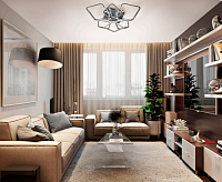 Люстра светодиодная "PRINCE" 144W 6S-646х618х135-CHROME/CRYSTALL-220-IP20