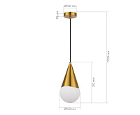 Подвесной светильник SLE1197-203-01 золото/белый