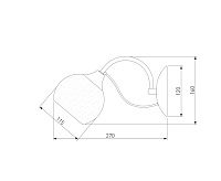 Бра 30102/1 хром сн/пр