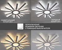 Люстра светодиодная "TERESA" 70W R-APP-550x50-WHITE/WHITE-220-IP20