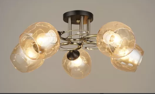 Люстра 3607/5 BK+AB сн/пр