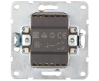 LK60 Переключатель1-кл на 2 направления серебристый металлик 860303