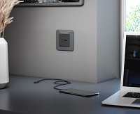 Веркель Рамка на 1 пост (графит/стекло) W0012440