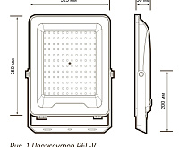 Прожектор светодиодный PFL- V 300w 6500K IP65 Jazzway