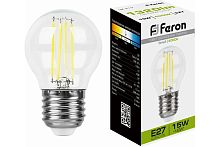 Лампа светодиодная FILAMENT 15W E27 4000K LB-515 шар (Feron)