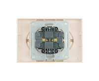 Эмили Розетка 2-местная с/з с защитной шторкой, кашемир, RST16-5114-08