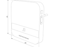 Звонок беспроводной DBQ24M WL 52M IP44 белый