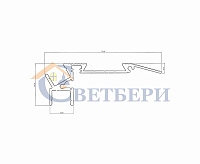 Профиль для ступеней алюминиевый 7928-2 REXANT, 2м