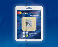 USW-001-LCD-DM-40/500W-TM-M-BG Выключатель с регулятором яркости лампы и таймером выкл. БЕЖ сн/пр