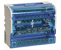 Шина нулевая на DIN рейку 4/11 в корп. ИЭК IEK YND10-4-11-125 сн/пр