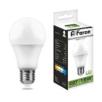 Лампа светодиодная 15W E27 4000K LB-94 A60 шар (Feron)