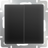 Веркель Выключатель 2-кл (черный матовый) WL08-SW-2G/W1120008