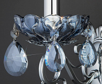 Бра 10109/1 хром/лазурный хрусталь