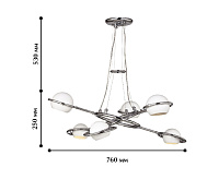 Люстра 1843-6P сн/пр