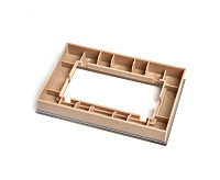 Катрин Рамка для 2-ой розетки стекло золото GFR00-7012-08