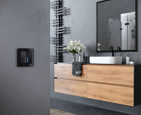 Веркель Рамка на 1 пост (черный Acrylic) W0012708