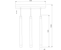 Подвесной LED светильник 50133/3 бронза