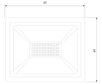 Прожектор светодиодный  20W 6500K IP65 черный 023 FL