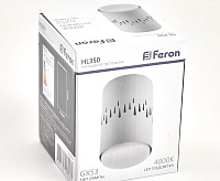 Светильник потолочный GX53 12W 230V, подсветка 1W, белый HL350