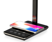 Настольная лампа с USB DE582 черный  LED 2700-6400K 6W