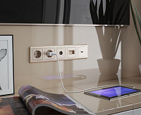 Веркель Рамка на 5 поста (Stream шампань) WL12-Frame-05 сн/пр