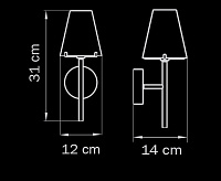 Бра DIAFANO 758614 ХРОМ/ПРОЗРАЧНЫЙ сн/пр