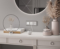 Веркель Рамка на 1 пост (серебро) Hammer  W0012406