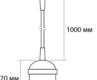 RETRO патрон с проводом PLC 01 Е27 1м Electrosilvering сн/пр
