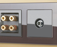 Веркель Выключатель 1-кл с подсветкой (серо-коричневый) WL07-SW-1G-LED