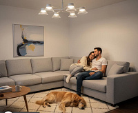 Люстра "LATEA" 6xGX53 R-750x330-WHITE/CLEAR -220-IP20