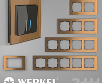 Веркель Рамка на 1 пост (бронзовый/стекло) WL01-Frame-01 сн/пр