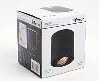 Светильник потолочный MR16 GU10 35W 230V черный ML179