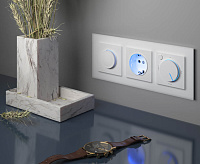 Веркель Диммер c подсветкой (белый) WL01-DM600-LED