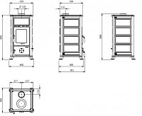Печь отопительная Dorella L8 Liberty Bordeaux