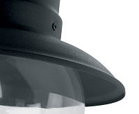 Светильник садово-парковый&nbsp;&nbsp;60W 230V E27 IP44 черный, на стену вниз PL571