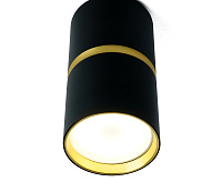 Светильник потолочный MR16 GU10 35W 230V черный/золото ML186