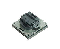 Эмили Выключатель 1кл с подсветкой, платиново-серый RSW10-5101-10