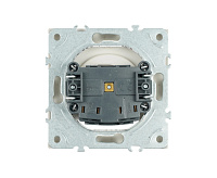 Эмили Розетка 1-местная б/з с защитной шторкой, кашемир, RST16-5109-08