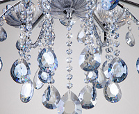 Люстра металл 3015/12 хром/лазурный хрусталь