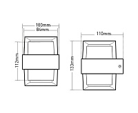 Архитектурный светодиодный светильник VALO 9W S-4000K-100x110x133-BLACK/CLEAR-220-IP20