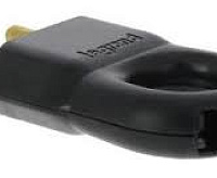 Вилка Элиум черная 2Р, 6А, пластик - с кольцом