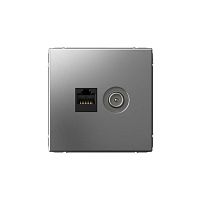 ArtGallery Розетка TV + RJ кат 5Е сталь GAL000989