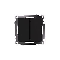 Катрин Переключатель 2-кл черный GLS10-7107-05