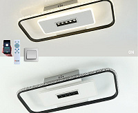 Люстра светодиодная "MOND" 65W 5DL2SL-APP-610x250x60-BLACK/WHITE/CRISTAL-220-IP20