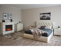 Каминокомлект Очаг электрический Electrolux EFP/Р3020LS с порталом Crystal 30 светлая экокожа 