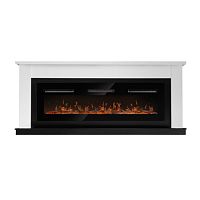 Каминокомплект: Очаг Electrolux Infinity EFP/P-1600ULS N, портал Canto Long белый, черный